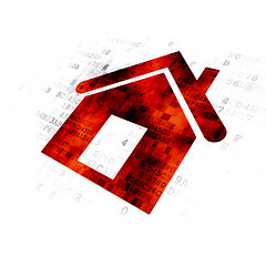 Image showing Finance concept: Home on Digital background