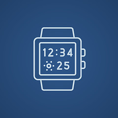 Image showing Smartwatch line icon.