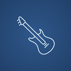 Image showing Electric guitar line icon.