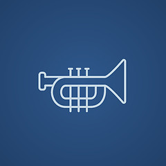 Image showing Trumpet line icon.