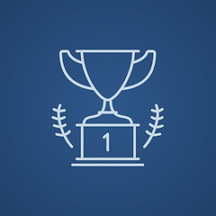 Image showing Trophy line icon.