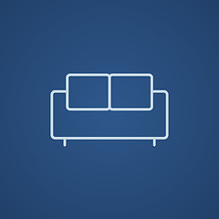 Image showing Sofa line icon.