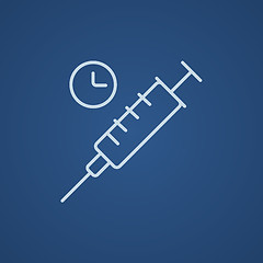 Image showing Syringe line icon.