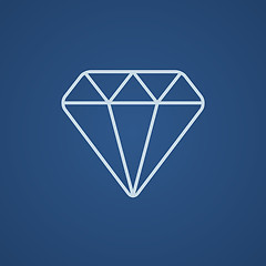 Image showing Diamond line icon.