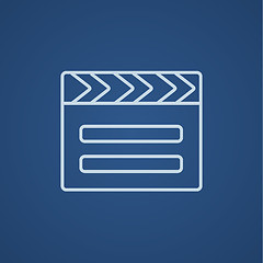 Image showing Clapboard line icon.