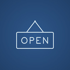 Image showing Open sign line icon.