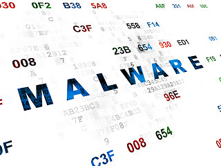 Image showing Privacy concept: Malware on Digital background