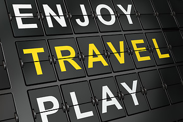 Image showing Entertainment, concept: Travel on airport board background