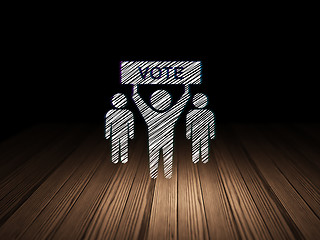 Image showing Politics concept: Election Campaign in grunge dark room