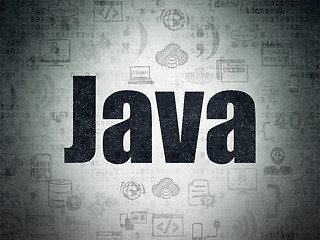 Image showing Programming concept: Java on Digital Paper background