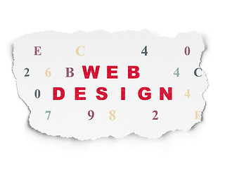 Image showing Web design concept: Web Design on Torn Paper background