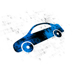 Image showing Tourism concept: Car on Digital background