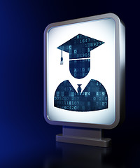 Image showing Education concept: Student on billboard background