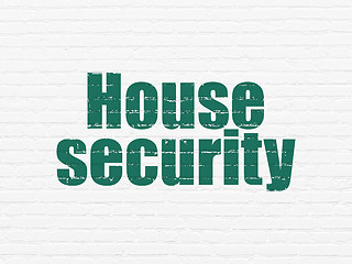 Image showing Privacy concept: House Security on wall background