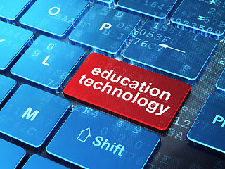 Image showing Studying concept: Education Technology on computer keyboard background