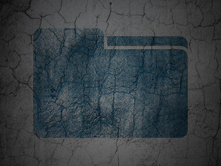 Image showing Finance concept: Folder on grunge wall background