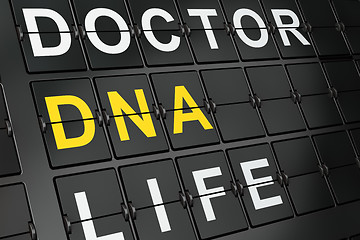 Image showing Healthcare concept: DNA on airport board background