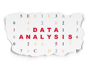 Image showing Data concept: Data Analysis on Torn Paper background
