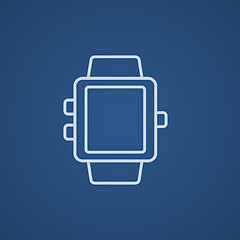 Image showing Smartwatch line icon.