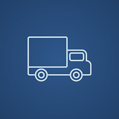 Image showing Delivery van line icon.