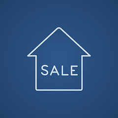 Image showing House for sale line icon.