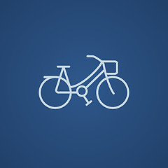 Image showing Bicycle line icon.