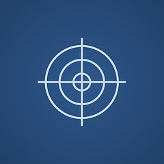 Image showing Shooting target line icon.