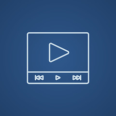 Image showing Video player line icon.