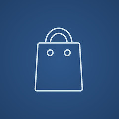 Image showing Shopping bag line icon.