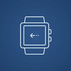 Image showing Smartwatch line icon.