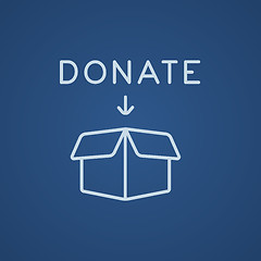 Image showing Donation box line icon.