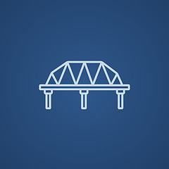 Image showing Rail way bridge line icon.