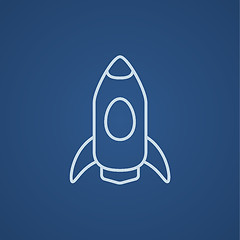 Image showing Rocket line icon.