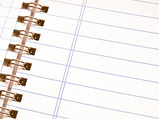 Image showing  Blank notebook page vintage