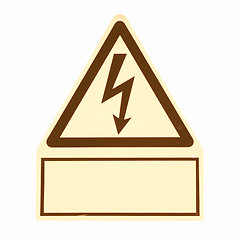 Image showing  Danger of death Electric shock vintage