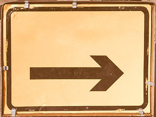 Image showing  Direction arrow sign vintage