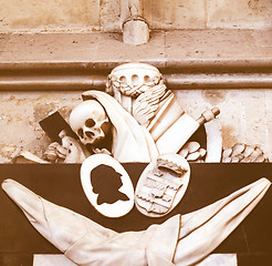 Image showing  Memento mori - skull, reaper sic vintage
