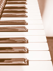 Image showing  Music keyboard vintage