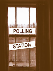 Image showing  Polling station vintage