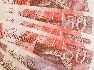 Image showing  Pound notes vintage