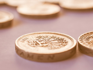 Image showing  British pound coin vintage