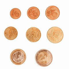 Image showing  Euro coins series vintage