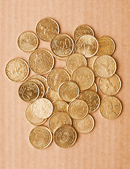 Image showing  Euro coins vintage