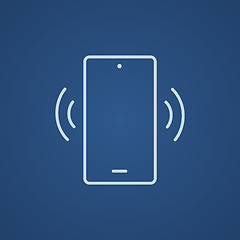 Image showing Vibrating phone line icon.