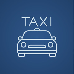 Image showing Taxi line icon.