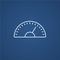 Image showing Speedometer line icon.