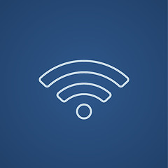 Image showing Wifi sign line icon.