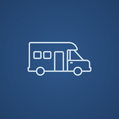 Image showing Motorhome line icon.