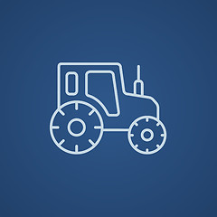 Image showing Tractor line icon.