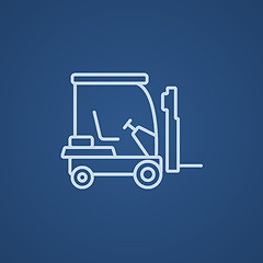 Image showing Forklift line icon.